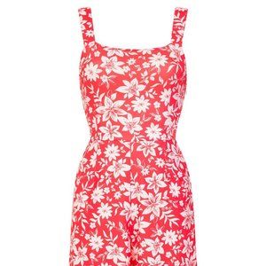 Lindy Bop slinky red and white Tiki Hawaiian rompe